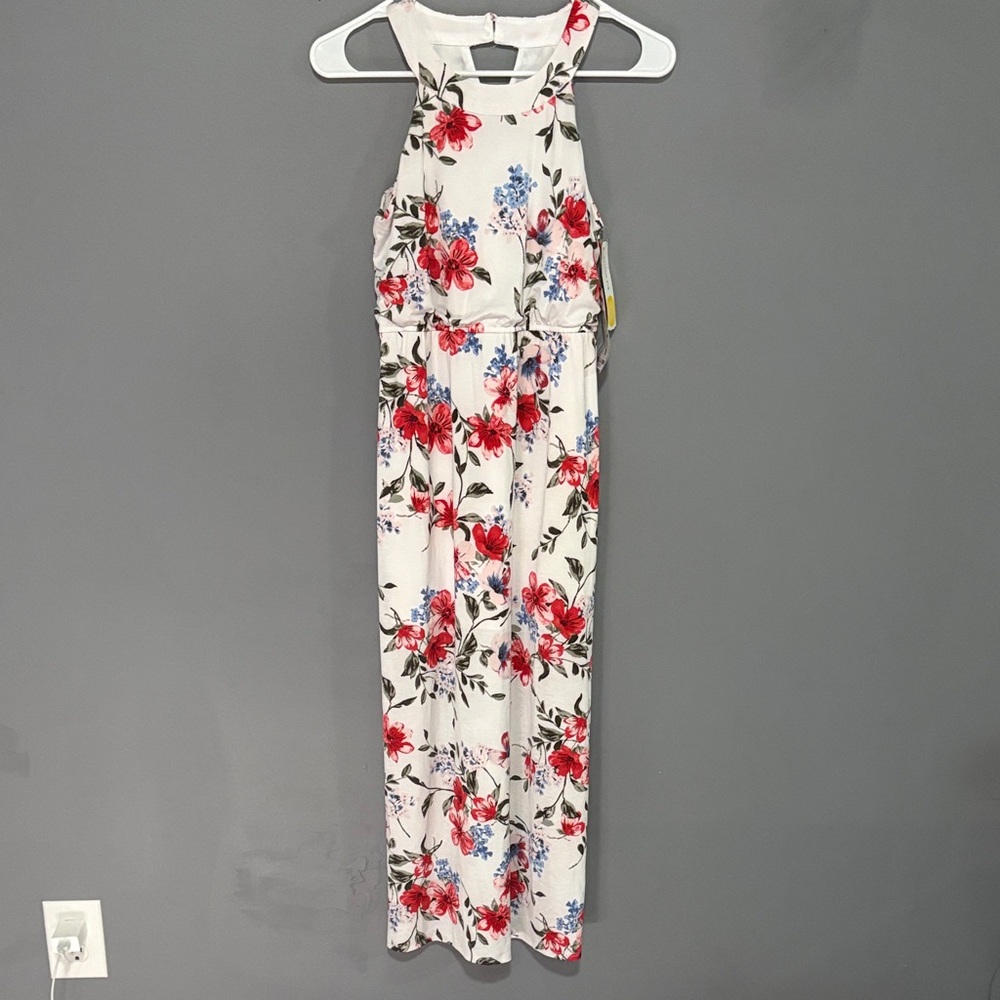 Stella & Sienna Kids Floral Medea Knit Maci Dress